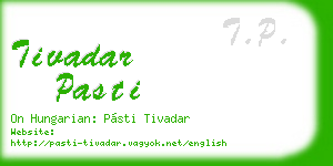 tivadar pasti business card